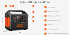 Jackery Solar Generator 1500 W/ Solar Panels